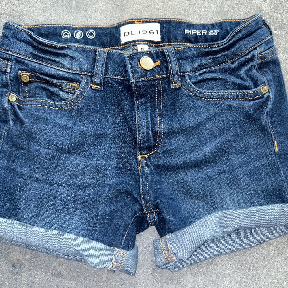 DL1961 Piper cuffed short jean shorts girl's sz 12 EUC